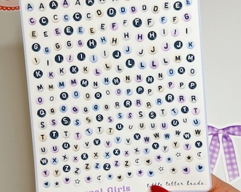 Letter Bead Stickers: Scrapbook, Journal, Planner Stickers