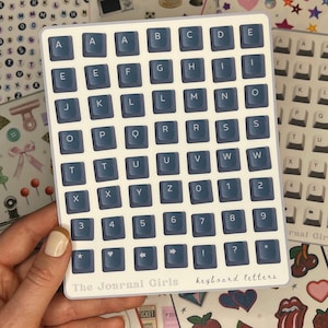 Lettres autocollantes pour clavier • Autocollants alphabet pour journal indésirable • Fournitures pour scrapbooking • Autocollants rétro pour clés d'ordinateur • Esthétique artisanale • NOIR