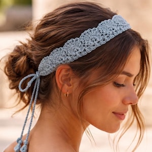 Crochet Headband Pattern: Shell Stitch Boho Hair Accessory (PDF Download)