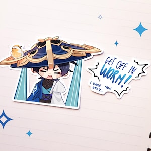 Scaramouche with Bird Sticker