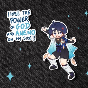 Scaramouche God and Anemo Sticker