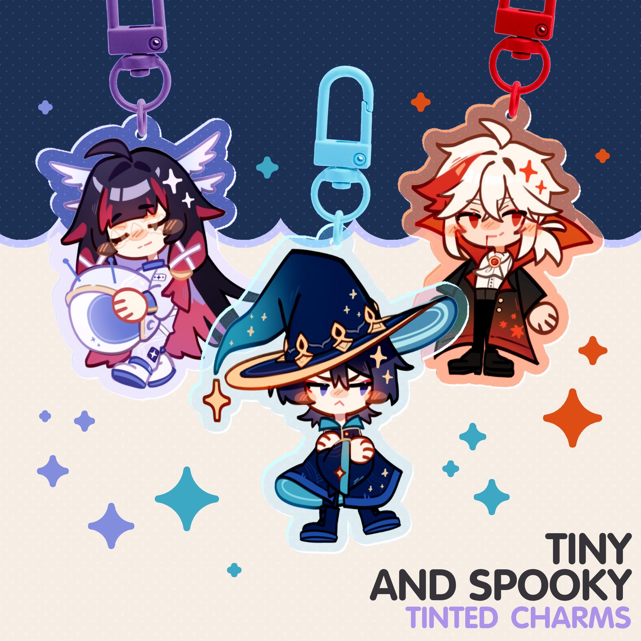 Portachiavi Genshin Impact - Set 6 Personaggi Anime In Acrilico, Ciondoli Per Chiavi, Borsa, Zaino, Regalo Fan