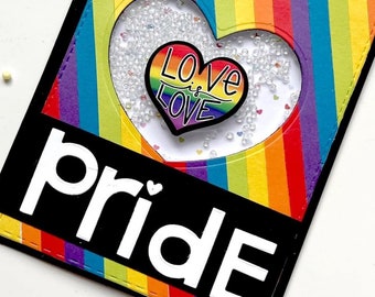Love is Love Pride Shaker Card