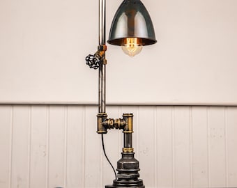 High Metal Industrial Table Lamp Steampunk Unique Desk Lamp 25,5 inches