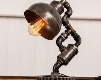 Industrial Table Lamp Steampunk Desk Lamp Unique Vintage Lighting