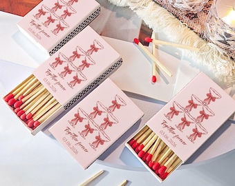 Scatole di fiammiferi personalizzate per matrimoni, libretti di fiammiferi personalizzati, bomboniere per gli invitati, decorazioni per addio al nubilato e festa di fidanzamento.