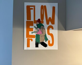 A4 Flowers Wall Print