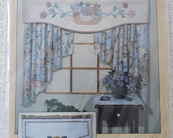 Patrón de colcha de cornisa floral inglesa n.° 889 de Donna Gallagher