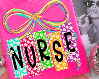 Nurse Png, Neon Nurse Png, Nurse Coquette Bow Png, Nurse Life Png, Nursing Png, Registered Nurse Png, RN Png, School Nurse Png, Nurse Design