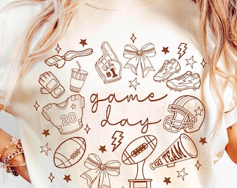 Football Game Day Png, Football png, Football Fall Png, Football Touchdown Season Png, Football Coquette Bow Png, Football Team Lovers Png