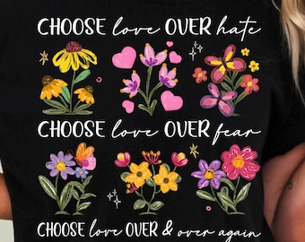 Be Kind Png Choose Love Png Mental Health Matters Shirt Png Boho Floral Png Positive Affirmations Png Inspirational Motivational Png Design