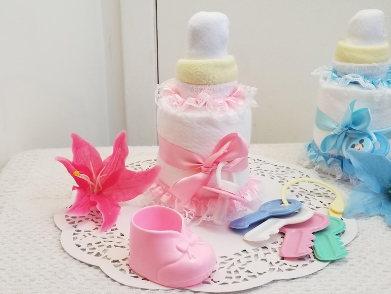 Large Baby Bottle Pacifier Diaper Cake Baby Shower