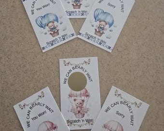 FREE SAMPLE PROMO - Designer Baby Shower Party Scratch 'n Win Game - Just Pay 98 cents Shipping/Handling - Includes 20% Off Order Coupon!