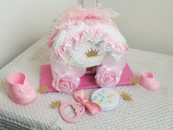 3 Tier Undecorated Diaper Cake Baby Shower Centerpiece /& 2-4-6 Minis Gift Set