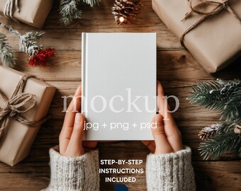 Christmas Journal Mockup, Notebook Mockup, Journal Matte, Minimalistic Journal Mock Up, Book Mockup