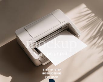 Paper Mockup, Blank White Sheet for Invitations, Planners, Templates or Letterhead, Realistic Printable Display, PSD + JPG + PSD