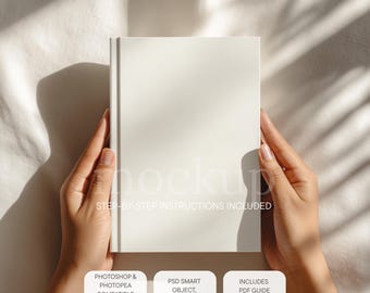 Hardcover Journal Mockup, Matte Notebook (Digital Download)