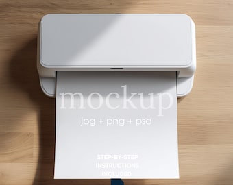 Paper Mockup, Blank White Sheet for Invitations, Planners, Templates or Letterhead, Realistic Printable Display, PSD + JPG + PSD