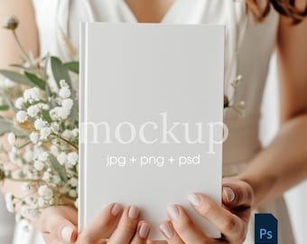 Wedding Journal Mockup, Vow Book Mockup, Notebook Mockup, Minimalist Planner Mock Up, Matte Journal Mockup, Digital Download