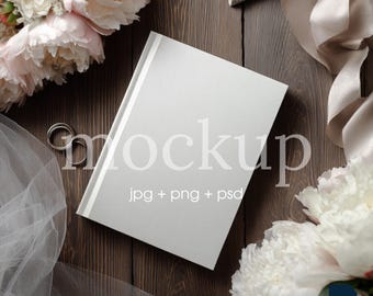 Wedding Journal Mockup, Notebook Mockup, Journal Matte, Easy Planner Journal Mockup, Minimalistic Journal Mock Up, VOW Notebook Mockup