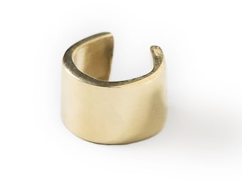 Large Cartilage Ear Cuff - Hug Hoop - Wide Cartilage Hoop in Gold or Silver for Unpierced Ear - Slip On Cartilage Earring