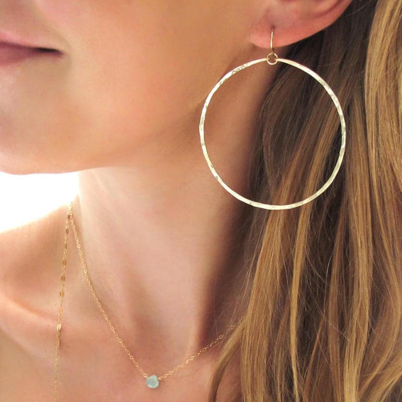 ECROU LARGE HOOP EARRINGS main image 0