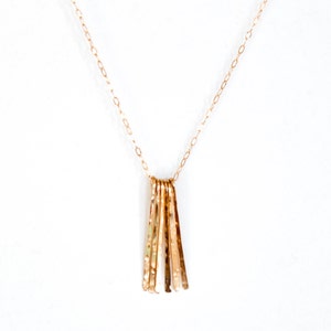 Long Gold Fringe Necklace / 22&quot; INCH - 14k Gold Fill, Rose Gold Fill, Sterling Silver Fringe Chain Necklace / 22 &quot; Different Strokes Pendant