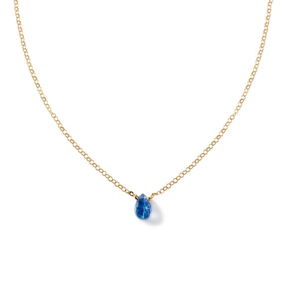 Small blue stone best sale necklace