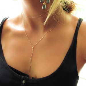 Gold Choker Necklace - Gold Choker Wrap - Silver Choker Necklace Gold - Gold Wrap Necklace / Gold Chain Choker - Tied Up