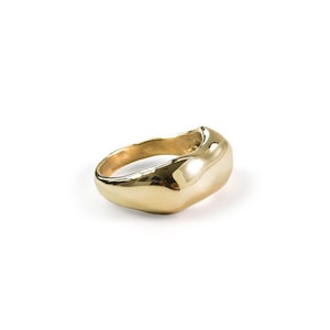 Curve Ring - Sculptural Gold or Sterling Silver Chunky Statement Ring - Simple Gold Statement Ring - Unique Silver Statement Ring