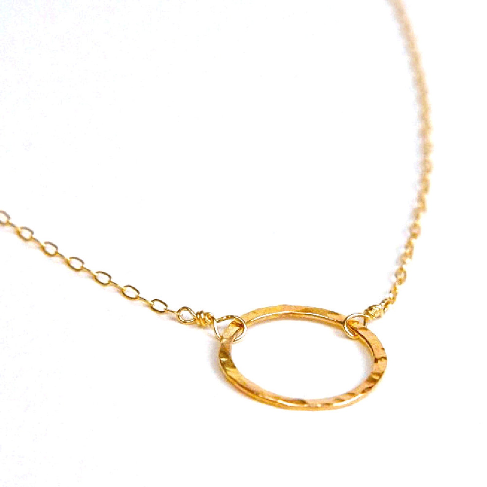 Small Circle Necklace / Handmade Gold Filled or Sterling Etsy