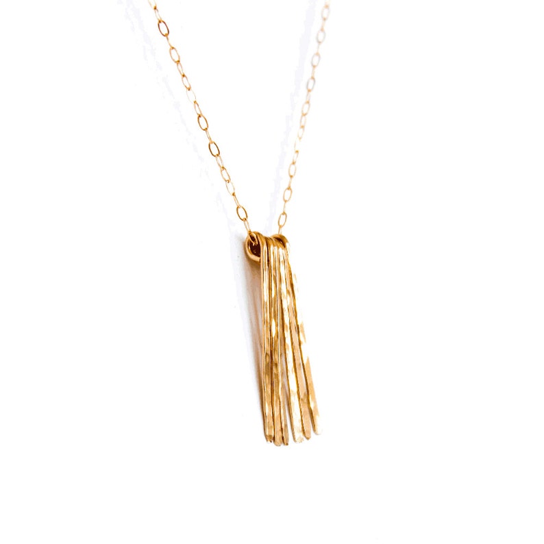 Gold Fringe Necklace 14K Gold Filled Sterling Silver or Etsy