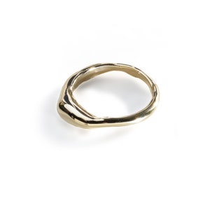 Rise Ring - Thin Irregular Gold or Sterling Silver Stacking Statement Ring - Simple Gold Statement Ring - Unique Silver Statement Ring