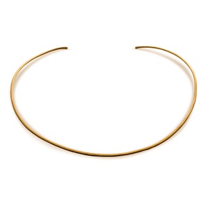 Gold Choker Collar / Cuff Choker / Gold Choker / Thin Gold Choker Necklace  14k Gold Filled Choker / Hammered Gold Collar / Gold Halo Collar