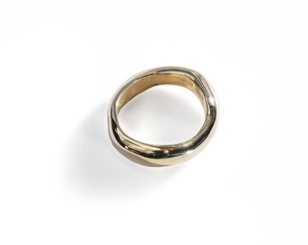 Grassa Ring - Sculptural Gold or Sterling Silver Chunky Statement Ring - Simple Gold Statement Ring - Unique Silver Statement Ring