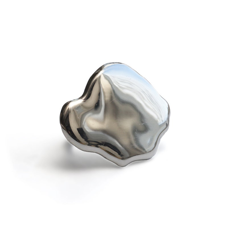 Cloud Ring Extra Large Sculptural Gold or Sterling Silver Chunky Statement Ring Unique Silver Statement Ring Large Cloud Shaped Ring image 2