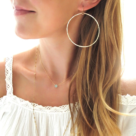 Large Gold Hoop Earrings  Tilly Sveaas Jewellery