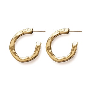 Chaia Hoops / Organically Shaped Irregular Hoop Earrings / Thick Irregular Handmade Hoops / Substantial Silver Hoops / Statement Hoops