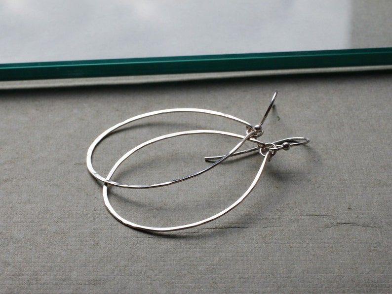 skinny silver hoops