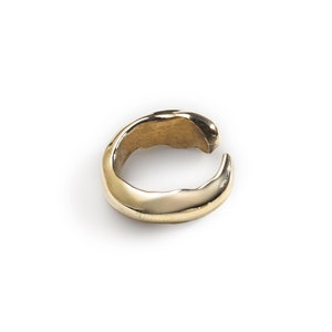 Large Cartilage Ear Cuff - Hug Hoop - Wide Cartilage Hoop in Gold or Silver for Unpierced Ear - Slip On Cartilage Earring