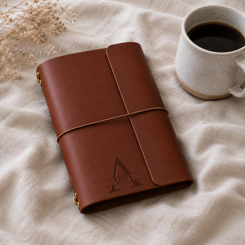 Graduation Rope Name Personalized Leather Journal Notebook, Refillable A5 B6 A6 A7 Notebook ...