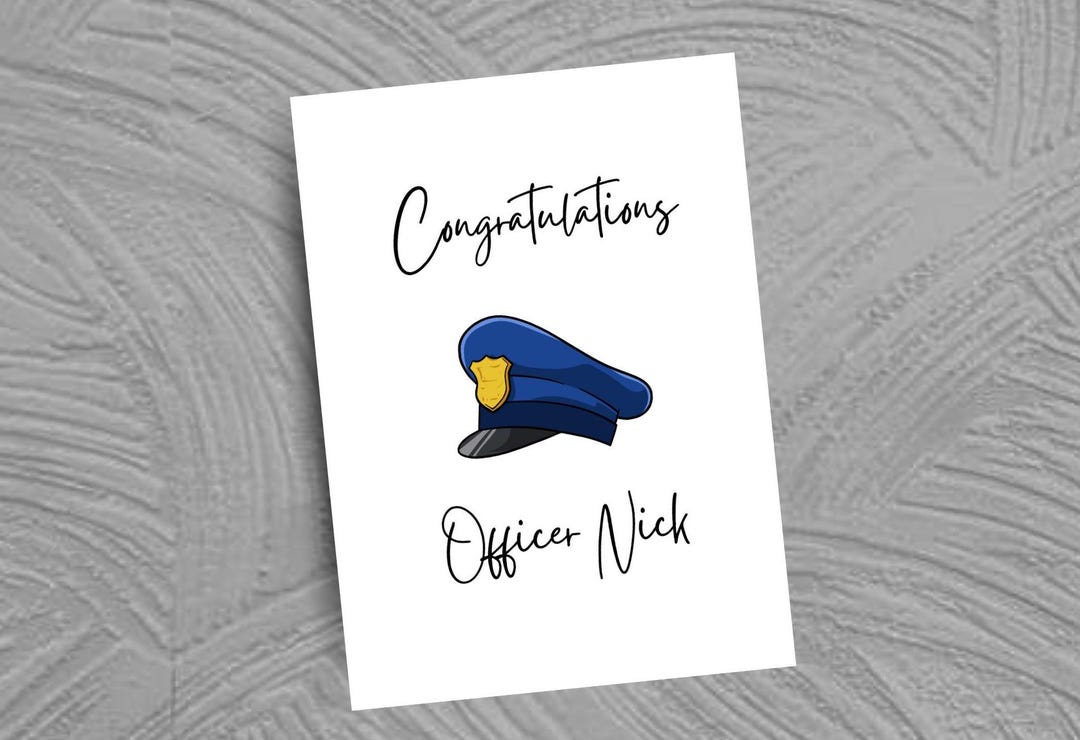 Cop Graduation Generic Personalized Police Officer Graduation Card (digital Download) - Etsy