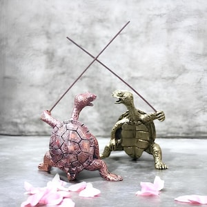 Grappige wierookhouder &quot;NINJA TURTLE&quot; - wierookhouder schildpad - wierookhouder - decoratieve wierookstokhouder - woondecoratie