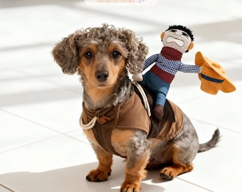 Déguisement cowboy pour chien - Déguisement d'Halloween pour animal de compagnie