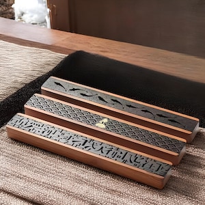 Räucherstäbchenhalter &quot;SOMA&quot; - Räuchergefäß - Räucherstäbchenhalter aus Holz - Japanisches Räuchergefäß - Räuchergefäß - Meditationszubehör