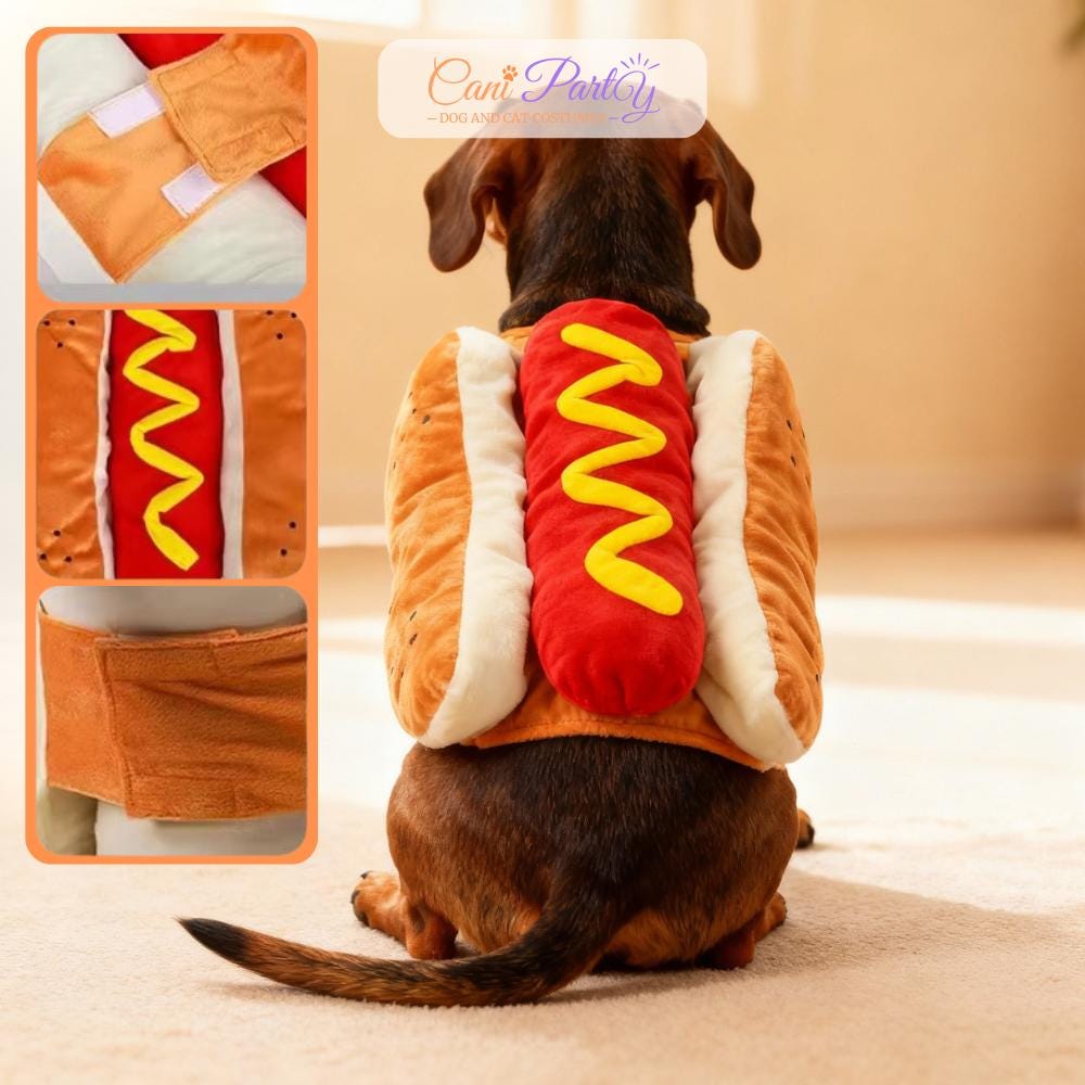Bassotto Vestito Costume Cane Hot Dog Pet Costumes Costume Hot Dog