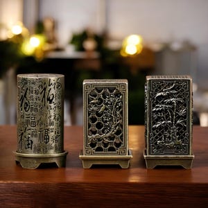 Incense Holder &quot;SERENIS&quot; - Handcrafted incense holder - Incense burner - Alloy metal incense holder - Minimaliste incense holder
