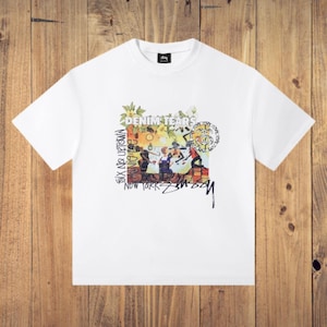 White Graphic Tee With Urban City Vibes