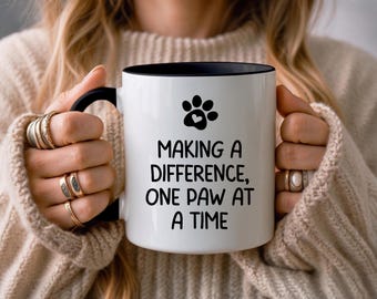 Vet Staff Appreciation Mug: 'Making a Difference, One Paw at a Time'