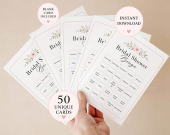 Bingo per addio al nubilato stampabile: attività per addio al nubilato, giochi per addio al nubilato, bingo per addio al nubilato, 50 cartelle uniche